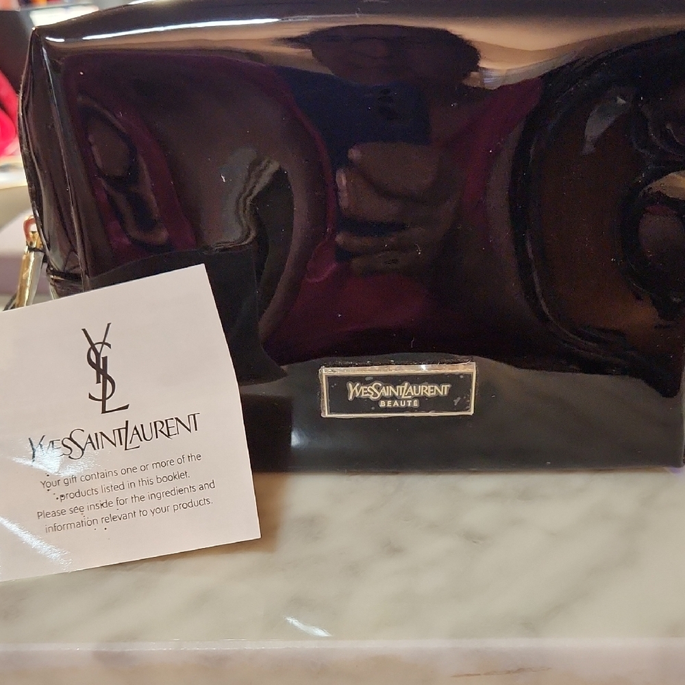 Yves Saint Laurent Glossy Black Beauty Pouch